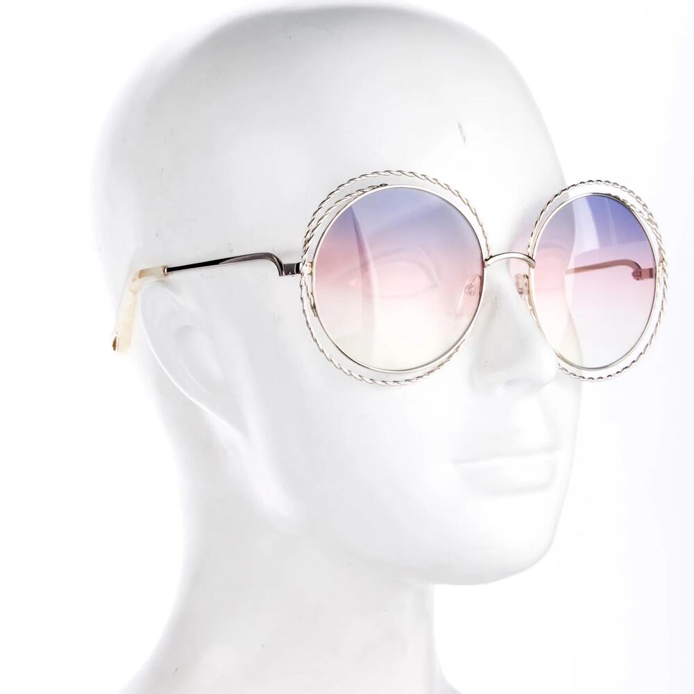 CHLOÉ Carlina Torsade Oversized Round Sunglasses - Picture 2 of 10